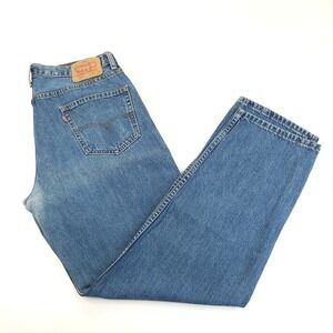 Levis 550 Jeans Mens 36 x 34 (Actual 34 x 33) Relaxed Fit Tapered Leg Blue Denim